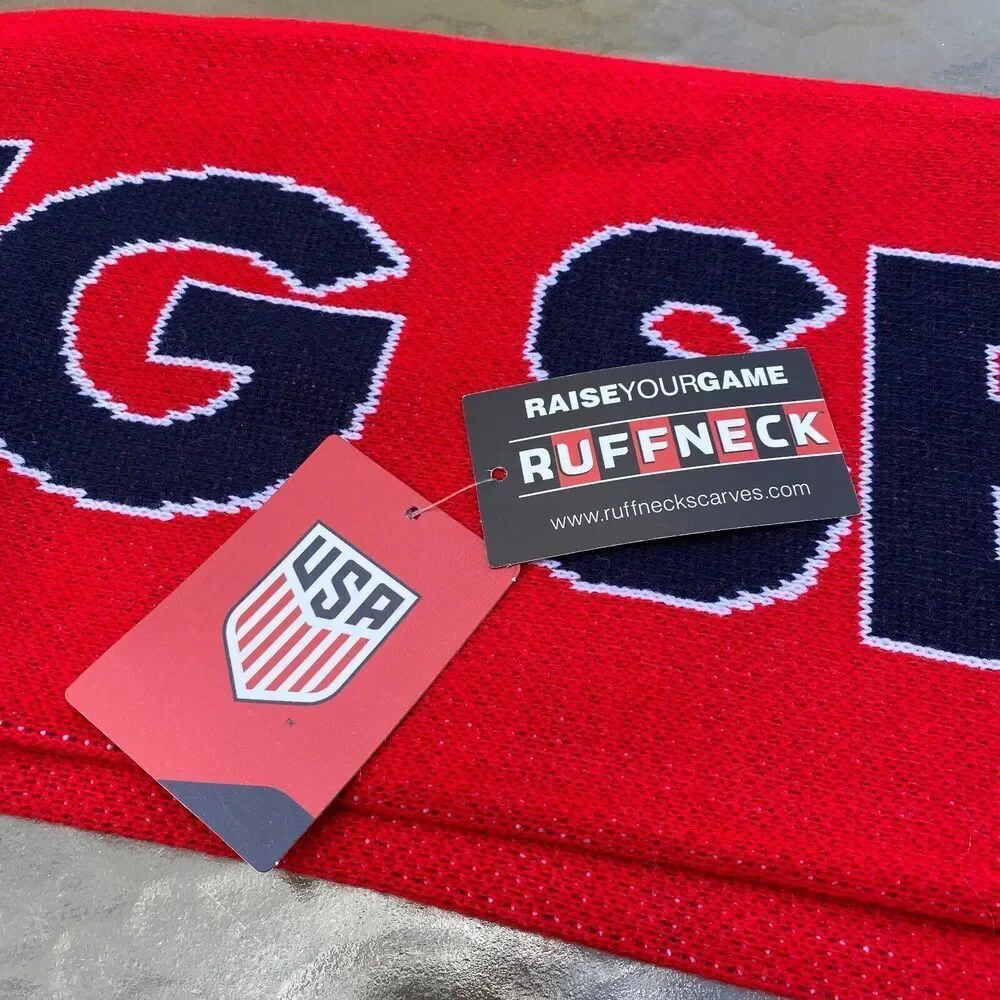 NWT Ruffneck USA Soccer Football Patriotic Scarf World Cup FIFA